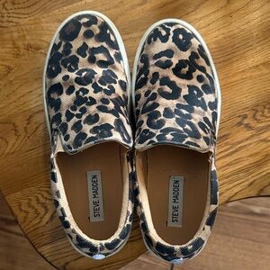 Steve Madden Animal Print Slip-On Shoes